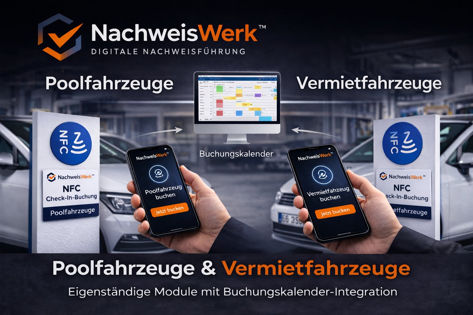 NachweisWerk™ Poolfahrzeuge und Vermietfahrzeuge – Buchungskalender