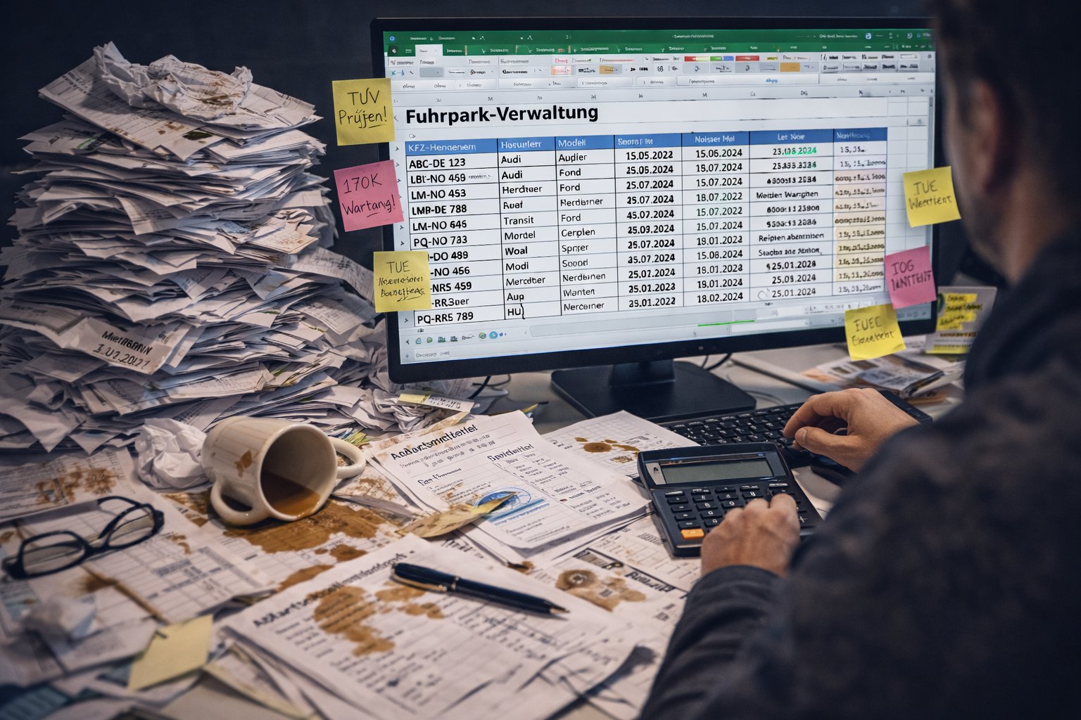 Fuhrparkverwaltung mit Excel – Papierchaos im Fuhrpark